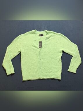 Original Use 100% Nylon Mint Green Size M NWT Cardigan Sweater